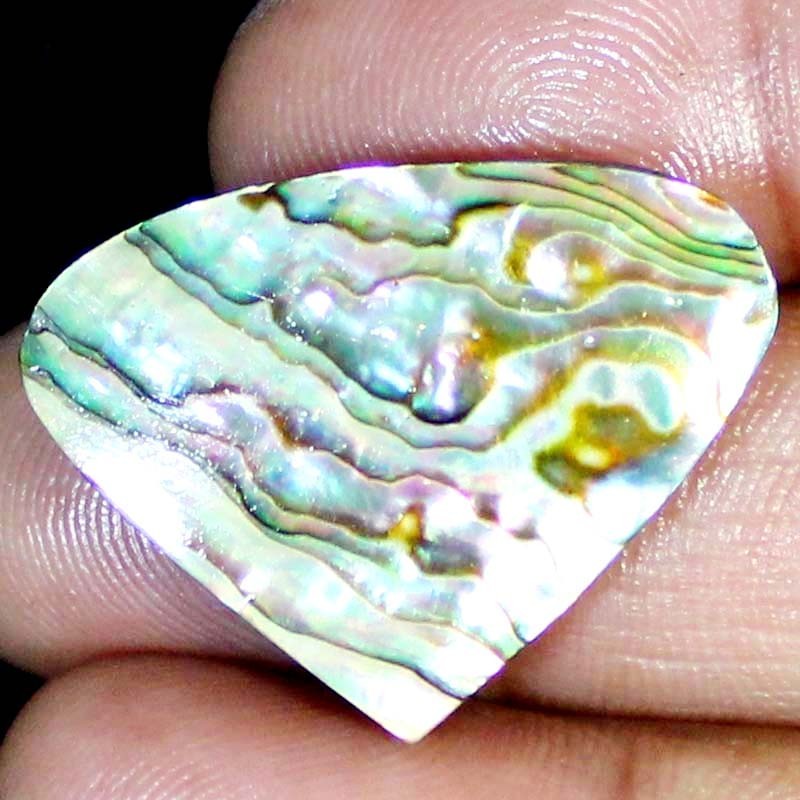 Shell 40.05CT 33X25X5mm Natural Abalone Shell Heart Cabochon Loose Gemstone BC70