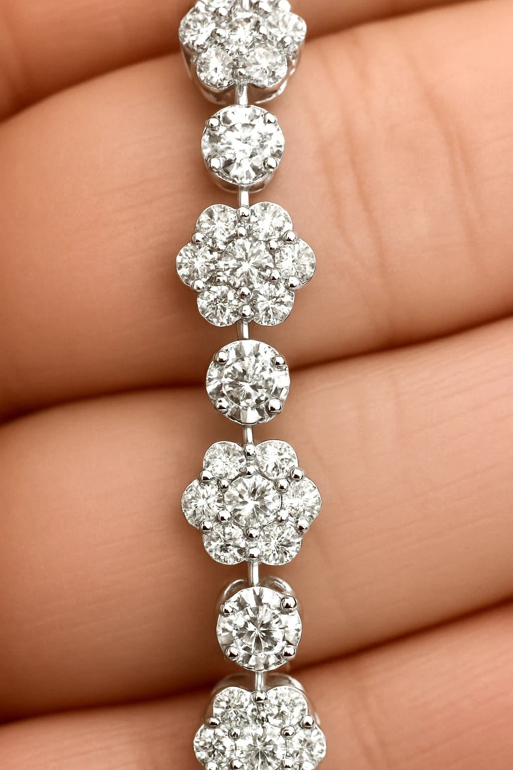 18Ctw Round Cut Created Diamond Tennis Bracelet 7.5 Inch 14K White Gold Plated