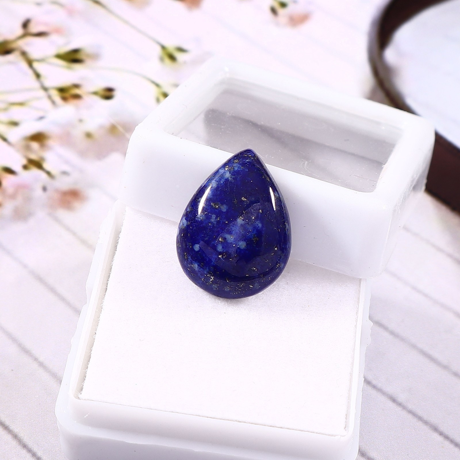 6.80 Carat Natural Afghanistan Blue Lapis Lazuli Pear Loose Ring Use Gemstone