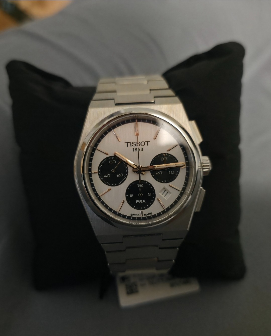 Tissot PRX Automatic Chronograph Panda White Dial T137.427.11.011.00 BNIB