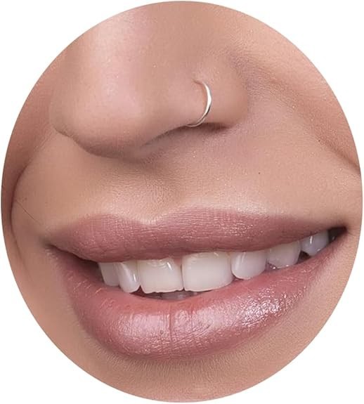 Sterling Silver Nose Ring – Dainty Thin 20 Gauge 7Mm Nose Piercing Hoop – 925 St