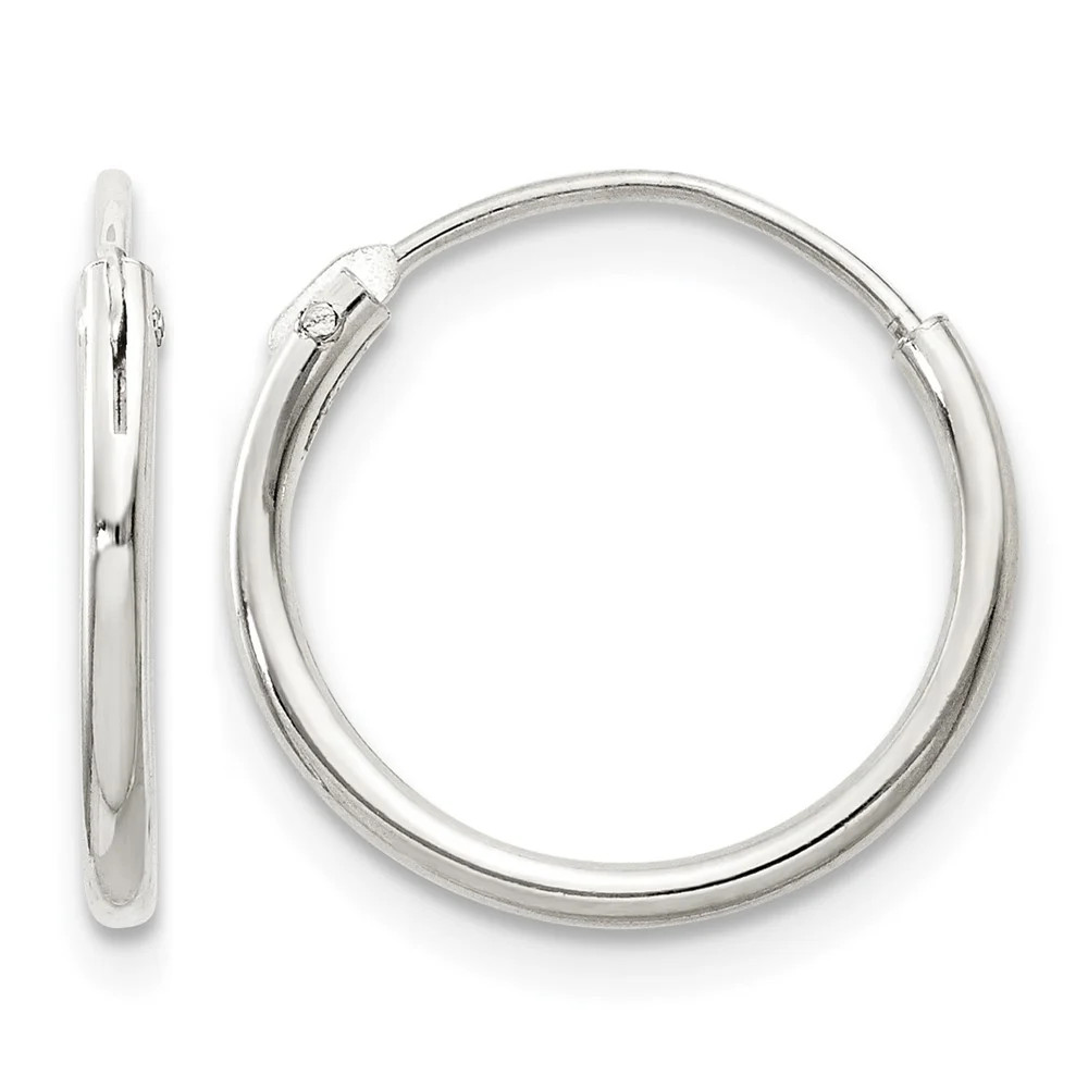 Sterling Silver 1.3mm Hoop Earrings