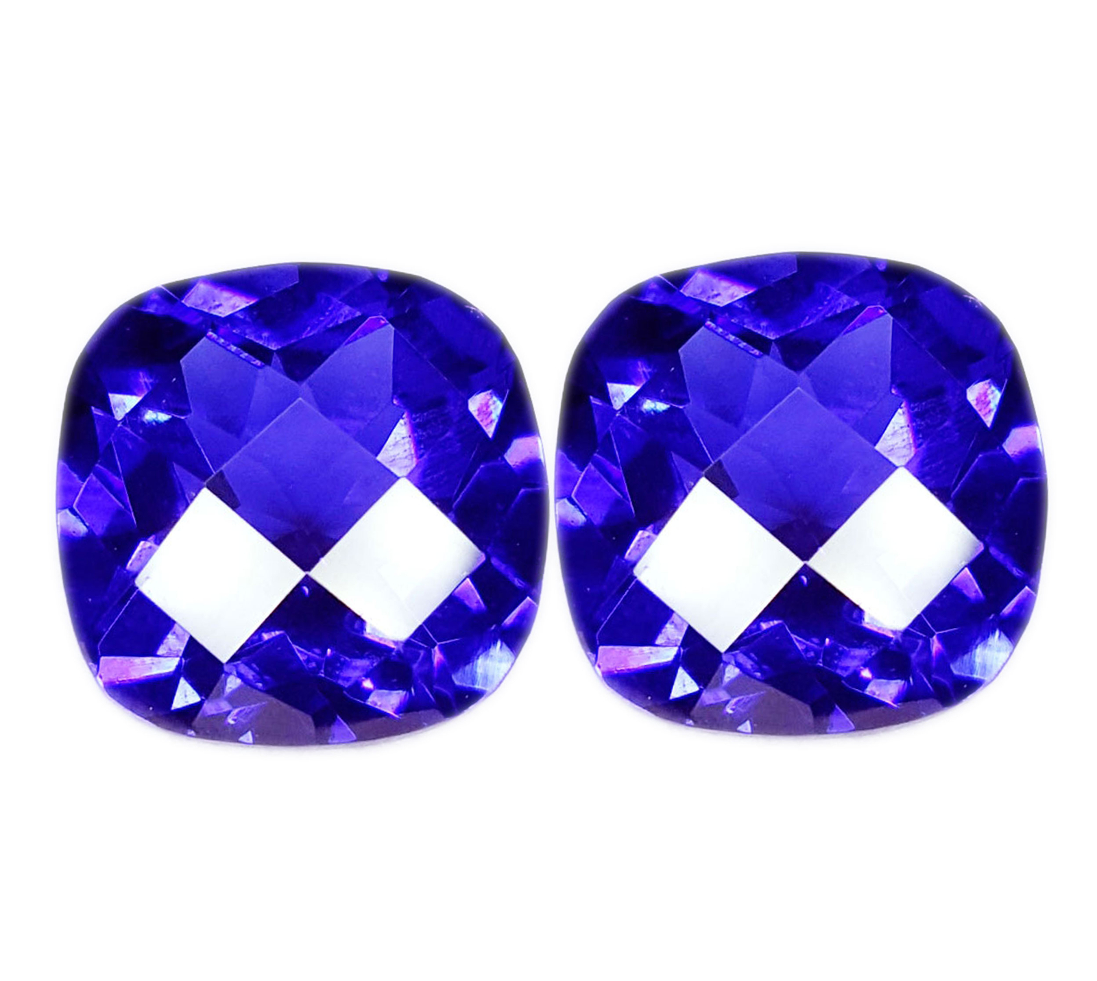 Loose Gemstone 18 Ct Natural Blue Sapphire Pair Cushion Shape Gem A01