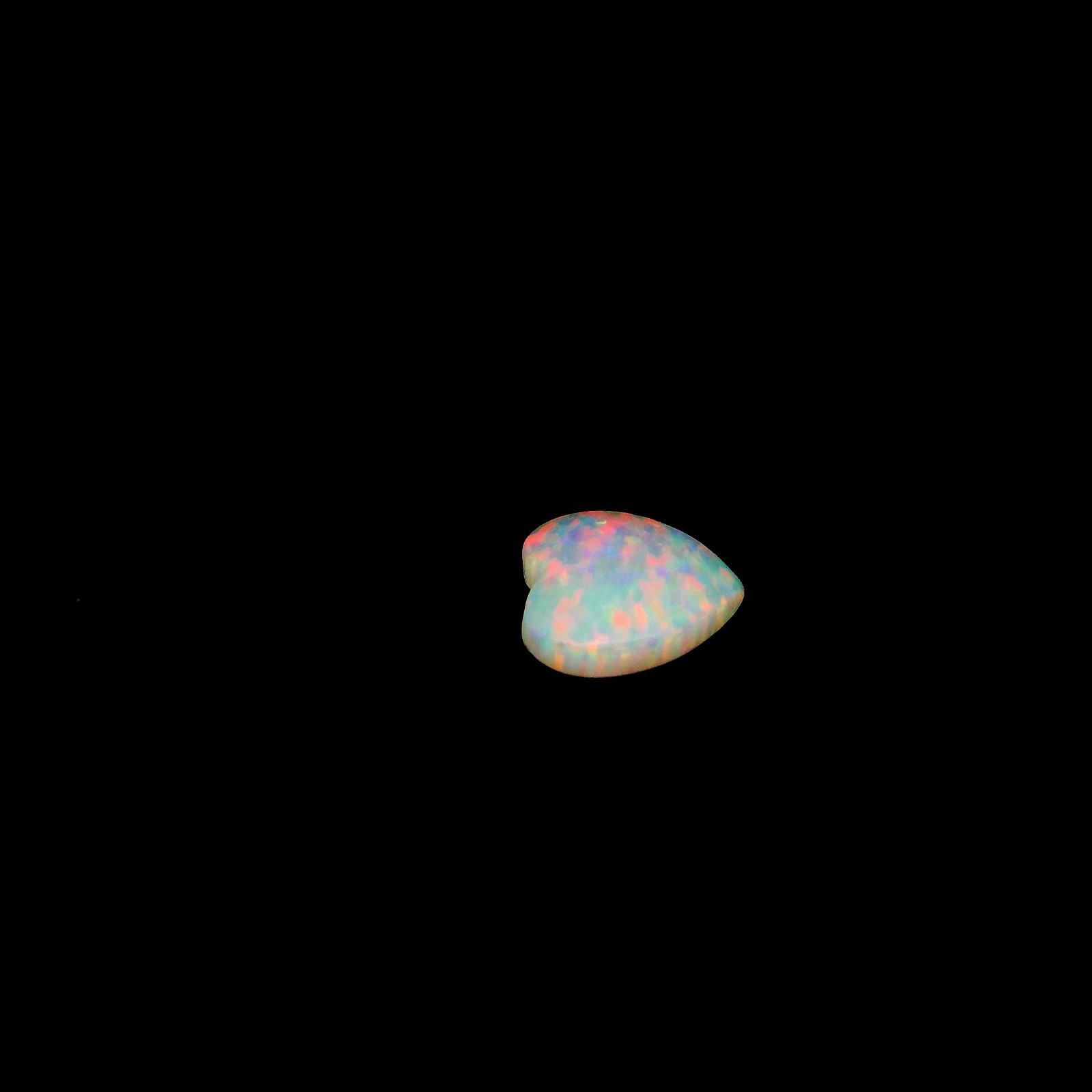 0.30ct Heart Shape White Multi-Color Opal 6 x 6 mm