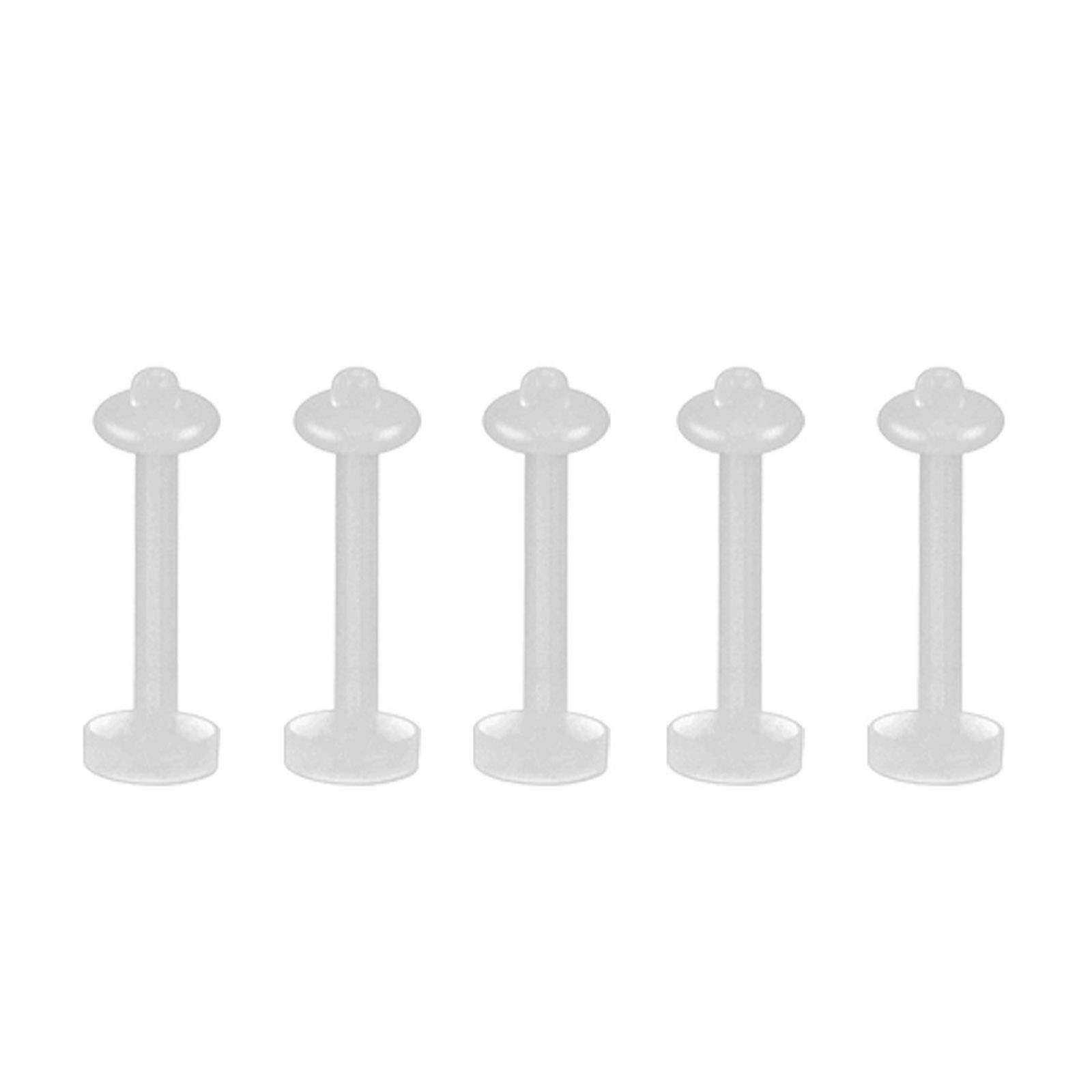 50PC Clear Acrylic Nose Ring Lip Eyebrow Retainer Stud Earring Piercing Flexible