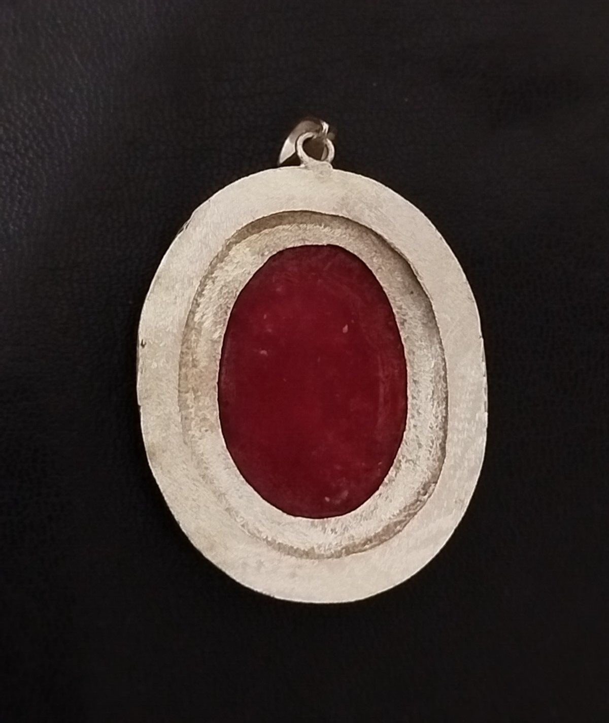 Stunning African Red Ruby Moroccan Handmade Solid Silver 23.2g 65.2mm
