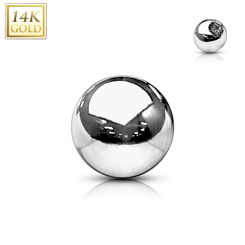 14K Solid Gold Replacement Ball External Threaded For Lip Eyebrow Tragus