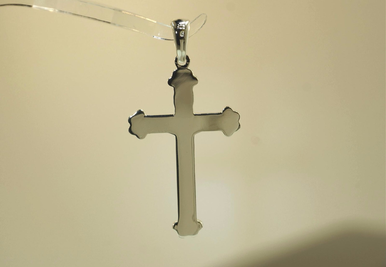 26MM SOLID 925 STER SILVER HAND-ENGRAVED HAWAIIAN ROYALTY SCROLLS CROSS PENDANT