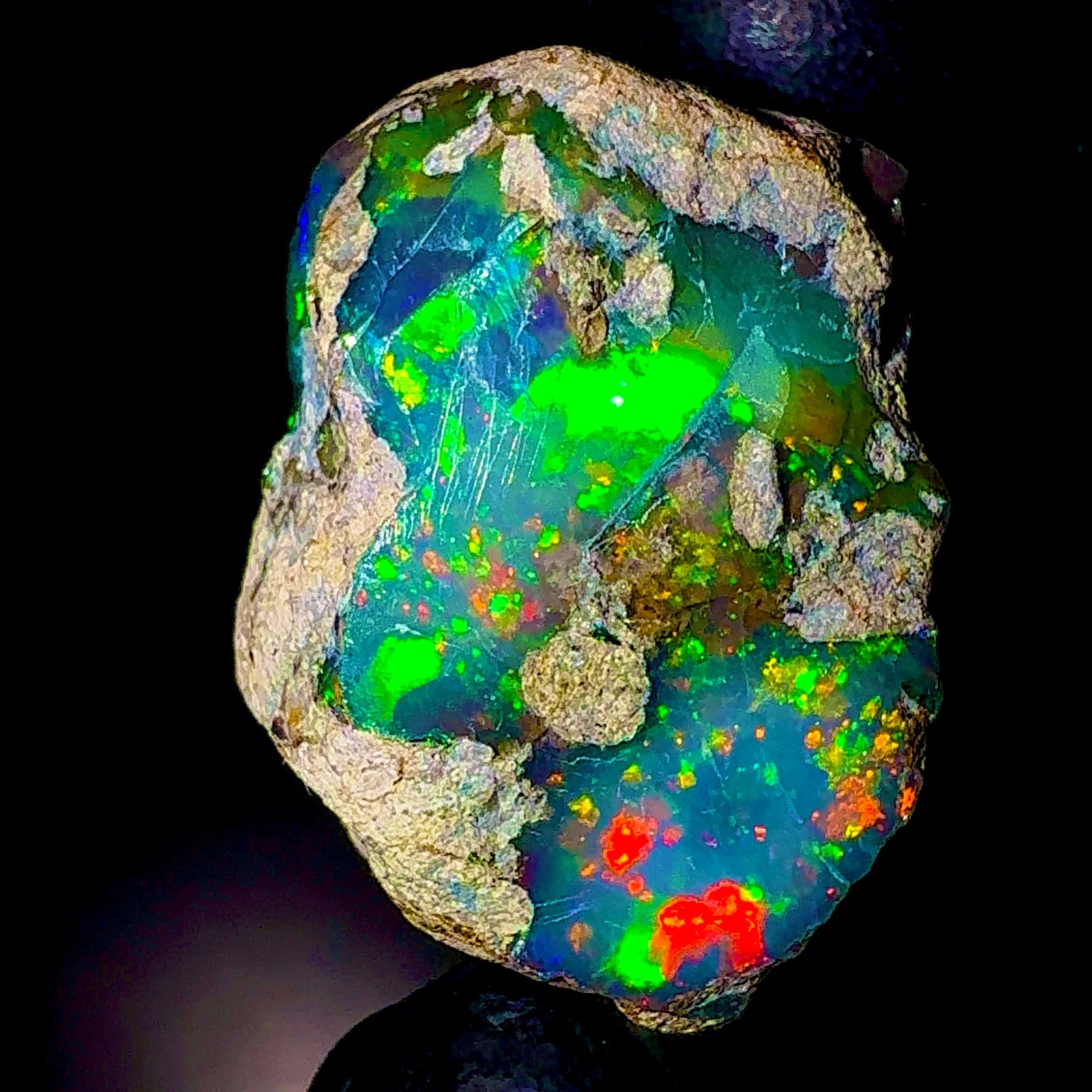 10 Ct Black dry Opal Rough, Cut Grade Fire Opal Rough, Ethiopian Multi Fire Opal