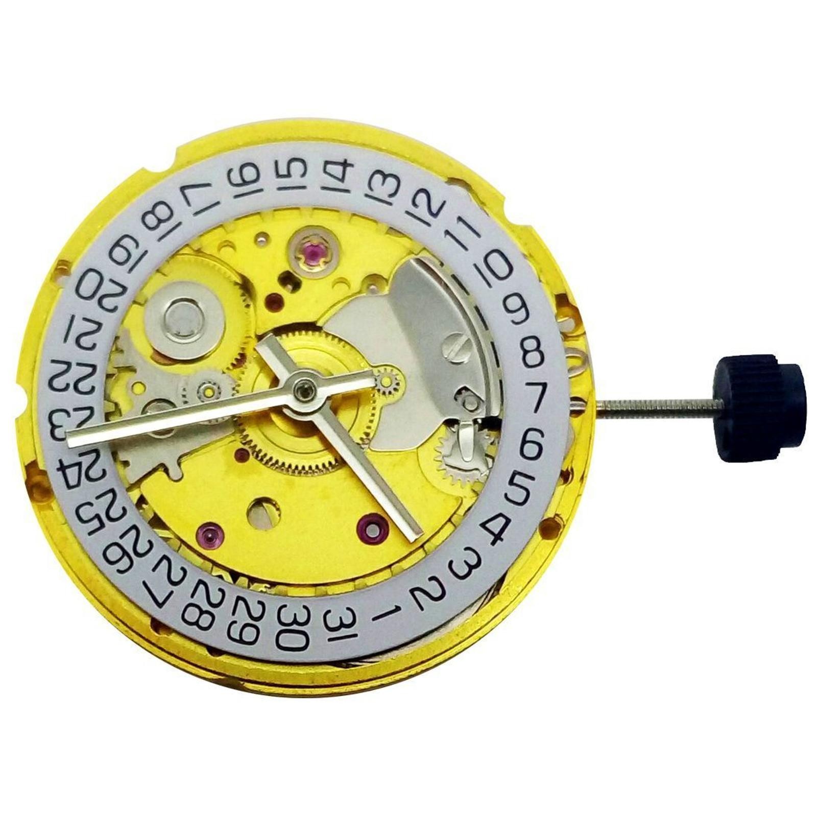 25-Jewel Retro Automatic Mechanical Watch Movement Date At 3 For ETA 2824 2824-2