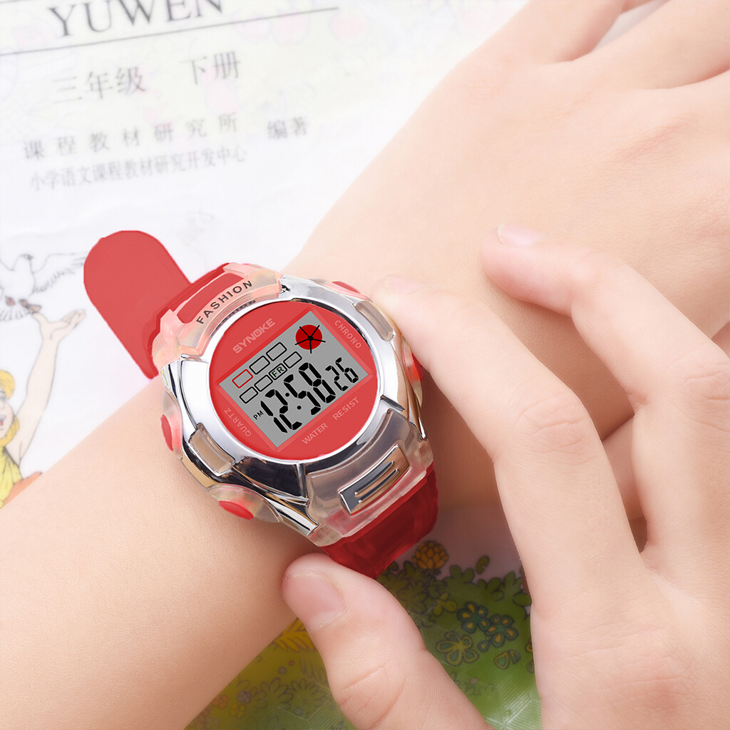Children’s Waterproof Watch Electronic Digital LED Watch Boys&girls Sports Watch
