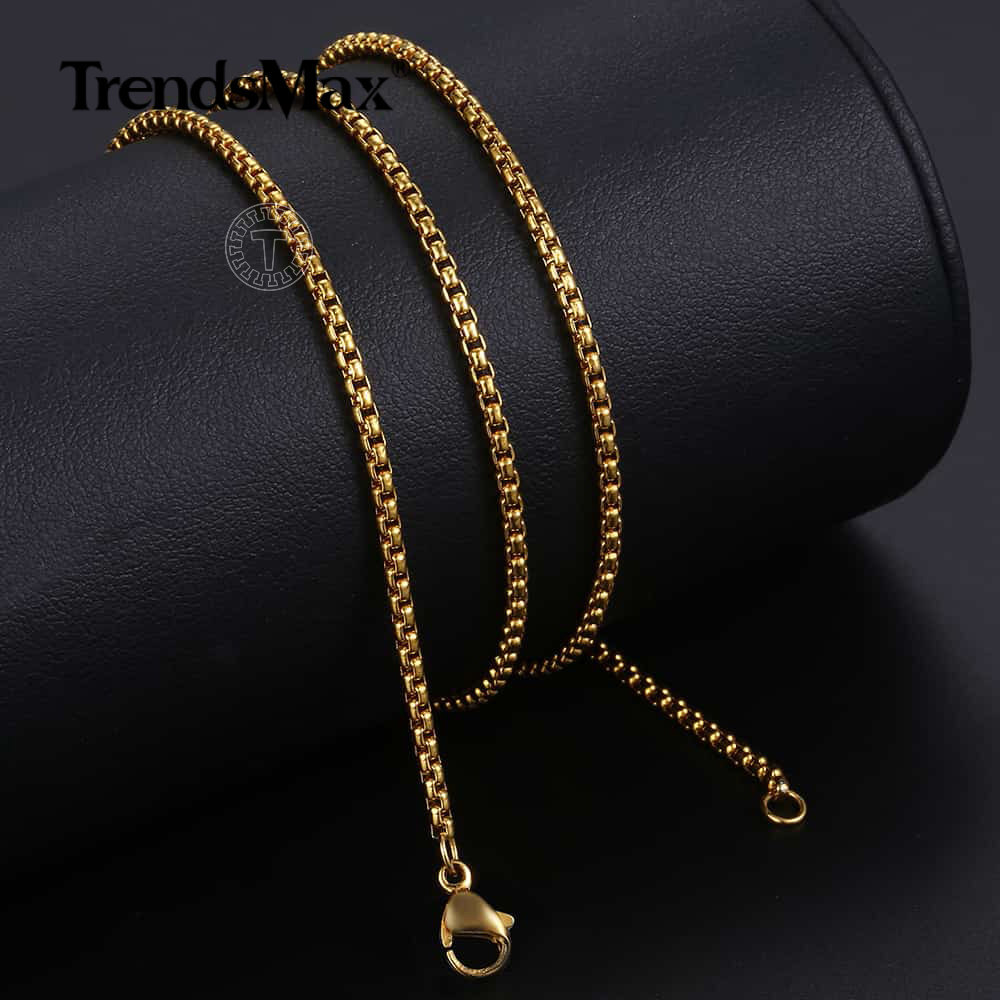 Men Gold Plated Jesus Christ Crucifix Cross Pendant Necklace 16″-30″ Box Chain