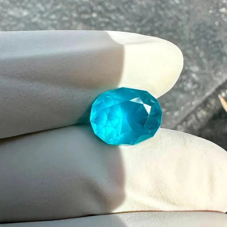 Certified Natural Blue Green Paraiba Tourmaline 9.55 Ct Oval Cut Loose MR Gems A