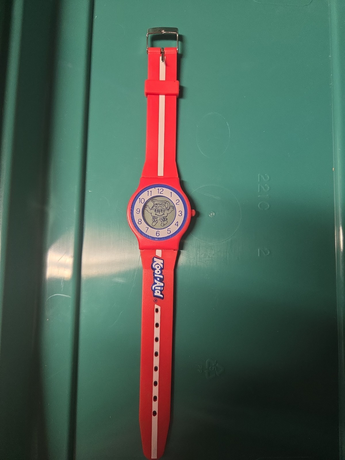 VINTAGE KOOL-AID ADULT RED DIGITAL WATCH KOOL-AID MAN FACE UNTESTED UNUSED