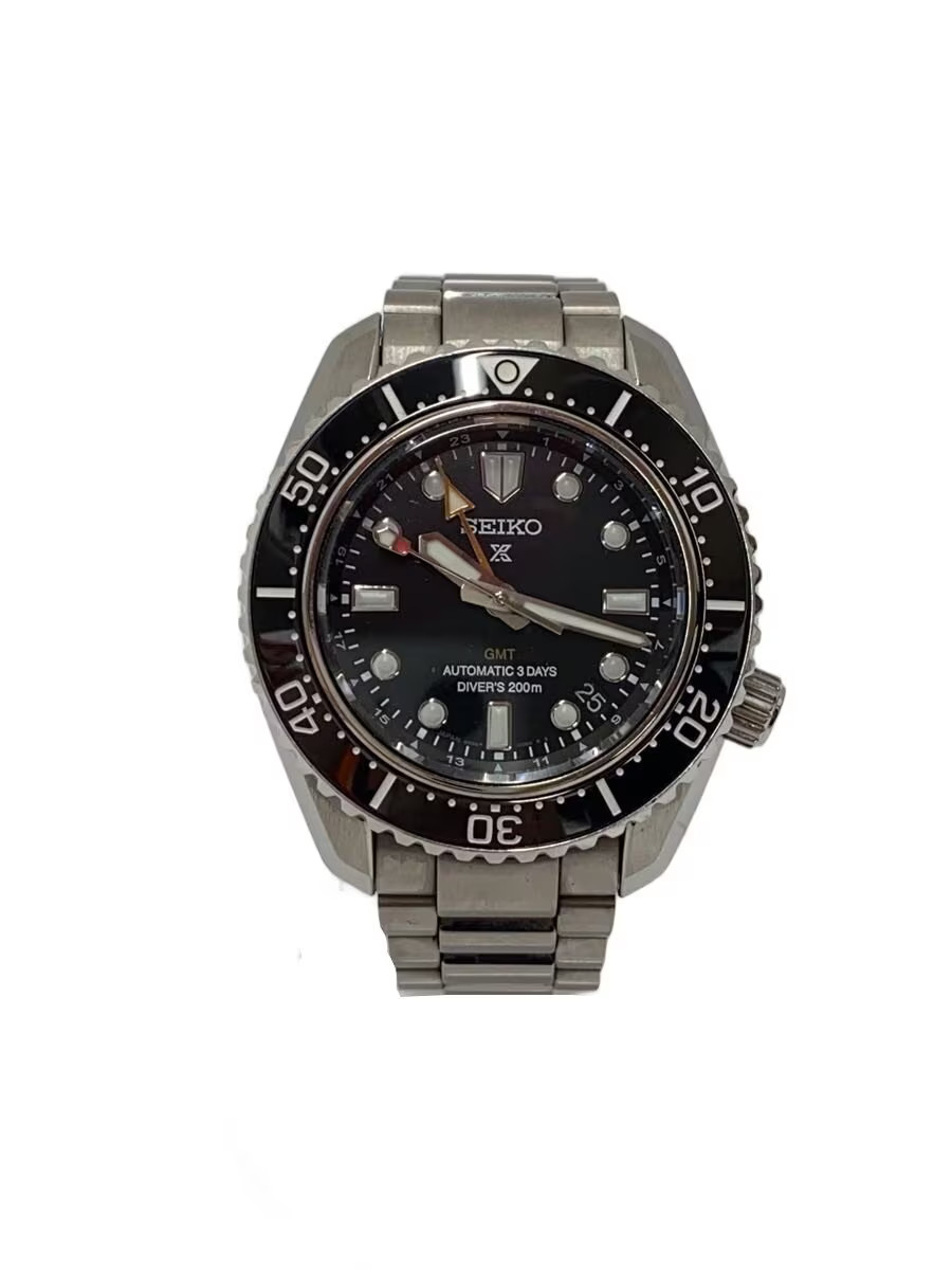 Seiko SS Stainless Steel 44mm Black Dial Automatic Wristwatch #2nW5992