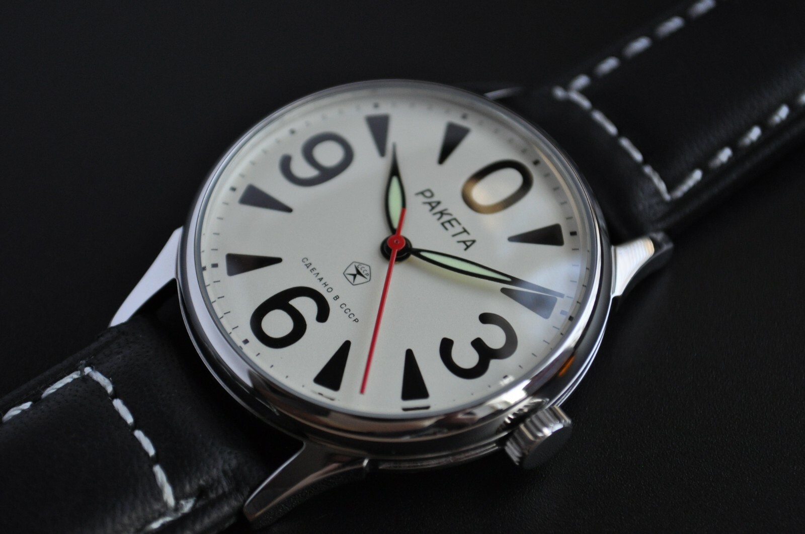 NEW Nos RAKETA Vintage Watch Special 1970 BIG Zero Rare DIAL Cal:2609 Exellent R