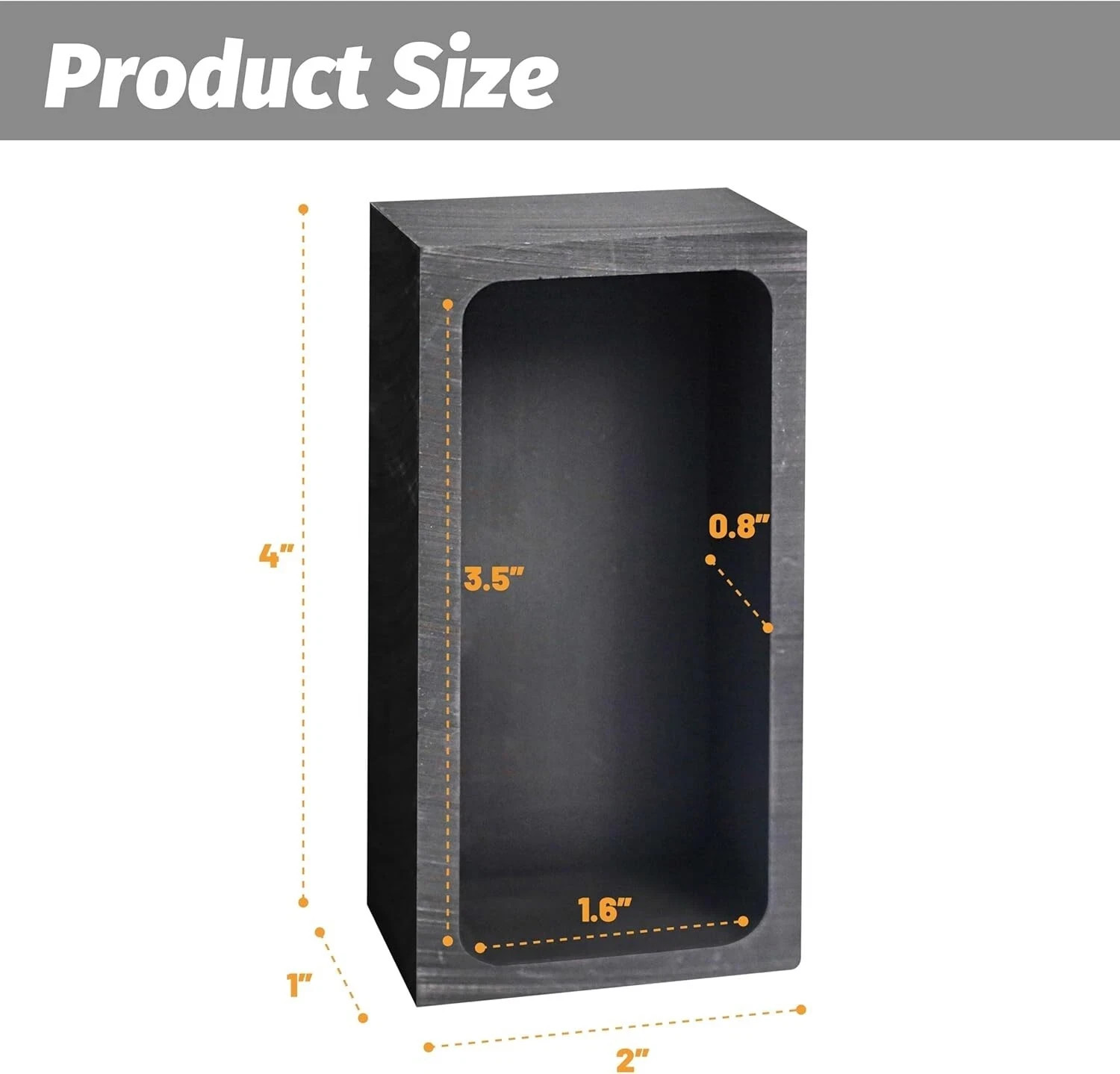 Graphite Ingot Mold 1kg Capacity for Gold Silver Metal Melting and Refining