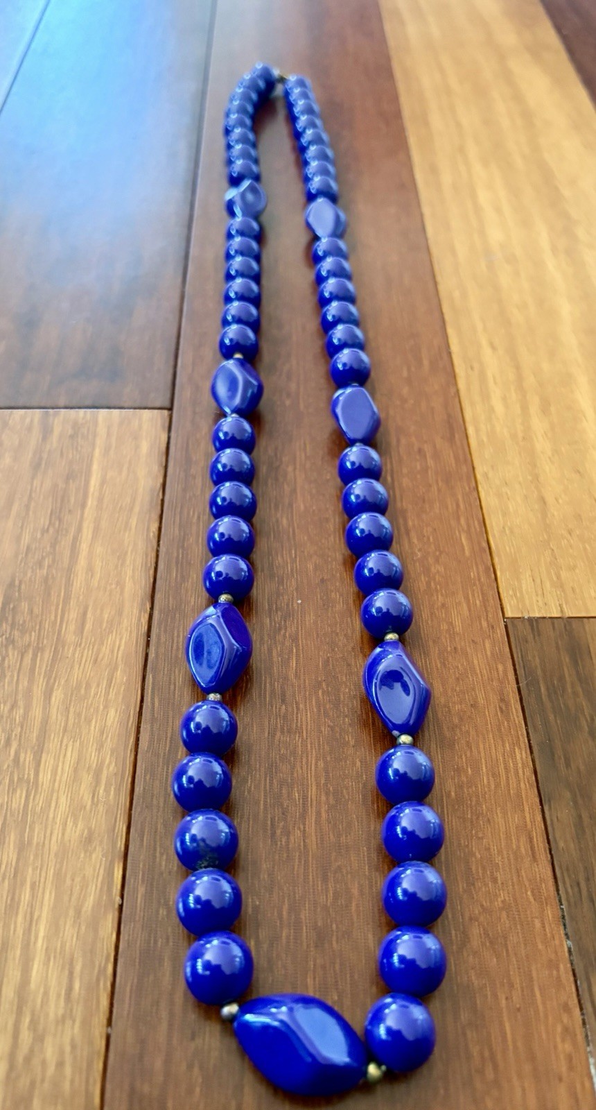 Vintage Retro Chunky Purple Bead Statement Necklace
