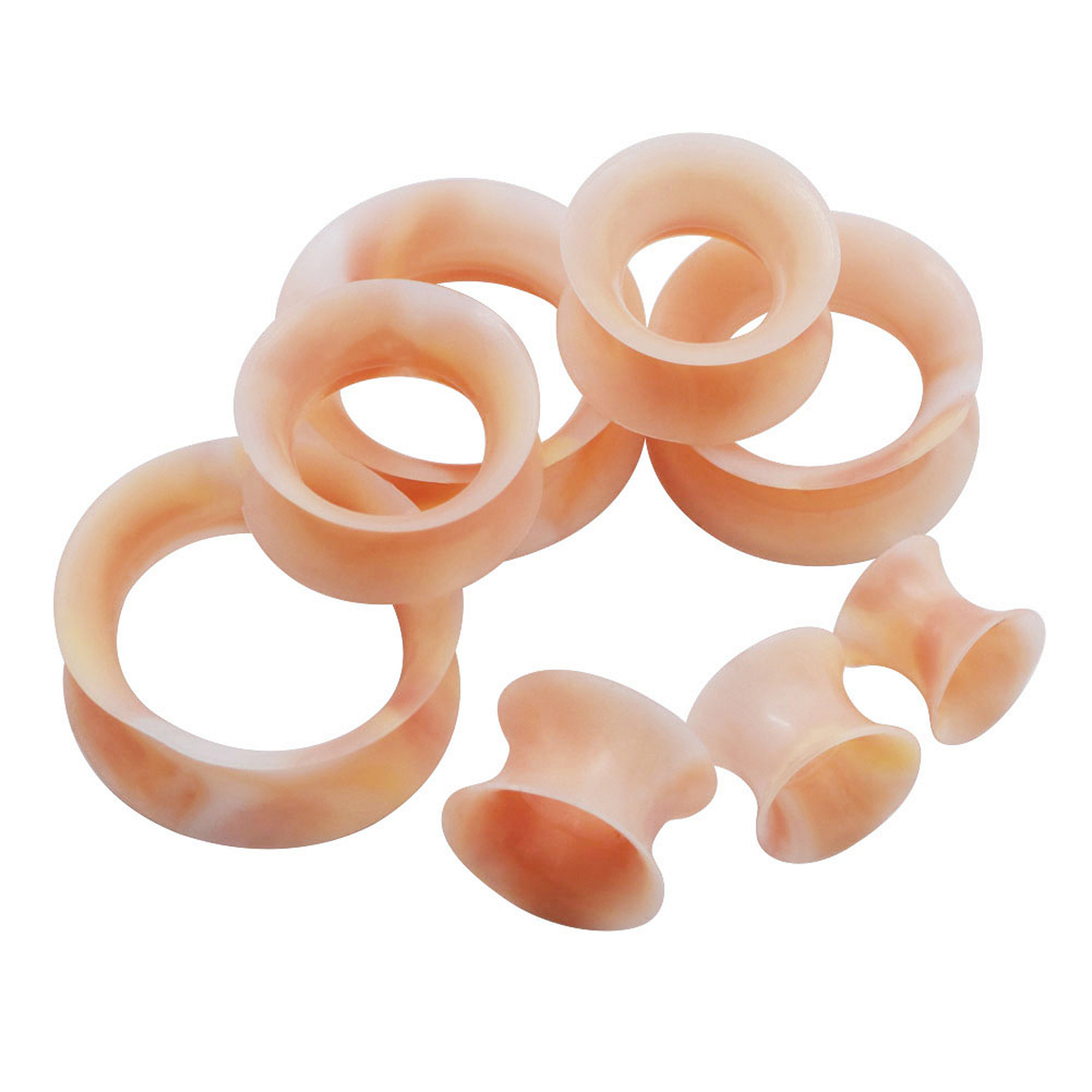 2pcs Thin Silicone Ear Skin Ear Tunnels Plugs Gauges Earskin Earlets Flesh Gauge