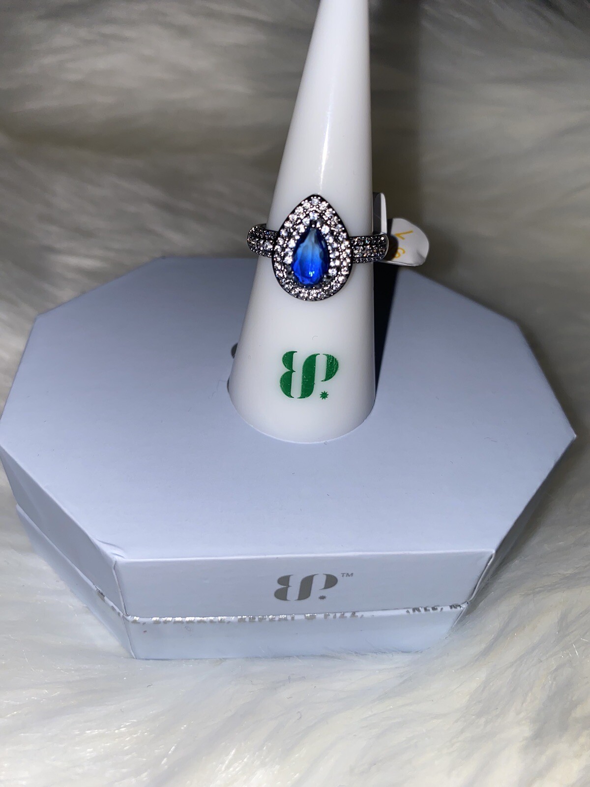 Bomb Party Ring Sz 7 She’s Bougie And Bling RBP 6856 Sapphire Blue Tourmaline