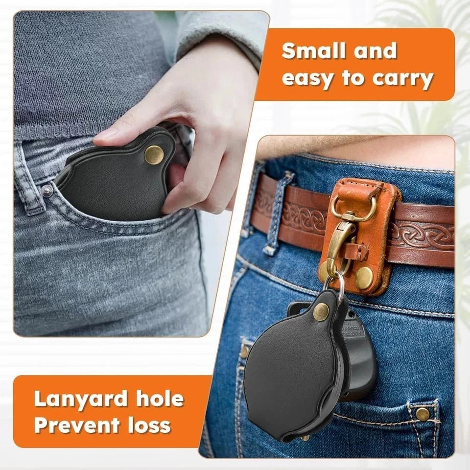 20X Pocket Magnifier, 2Pcs Mini Folding Magnifying Glass for Reading and Inspect