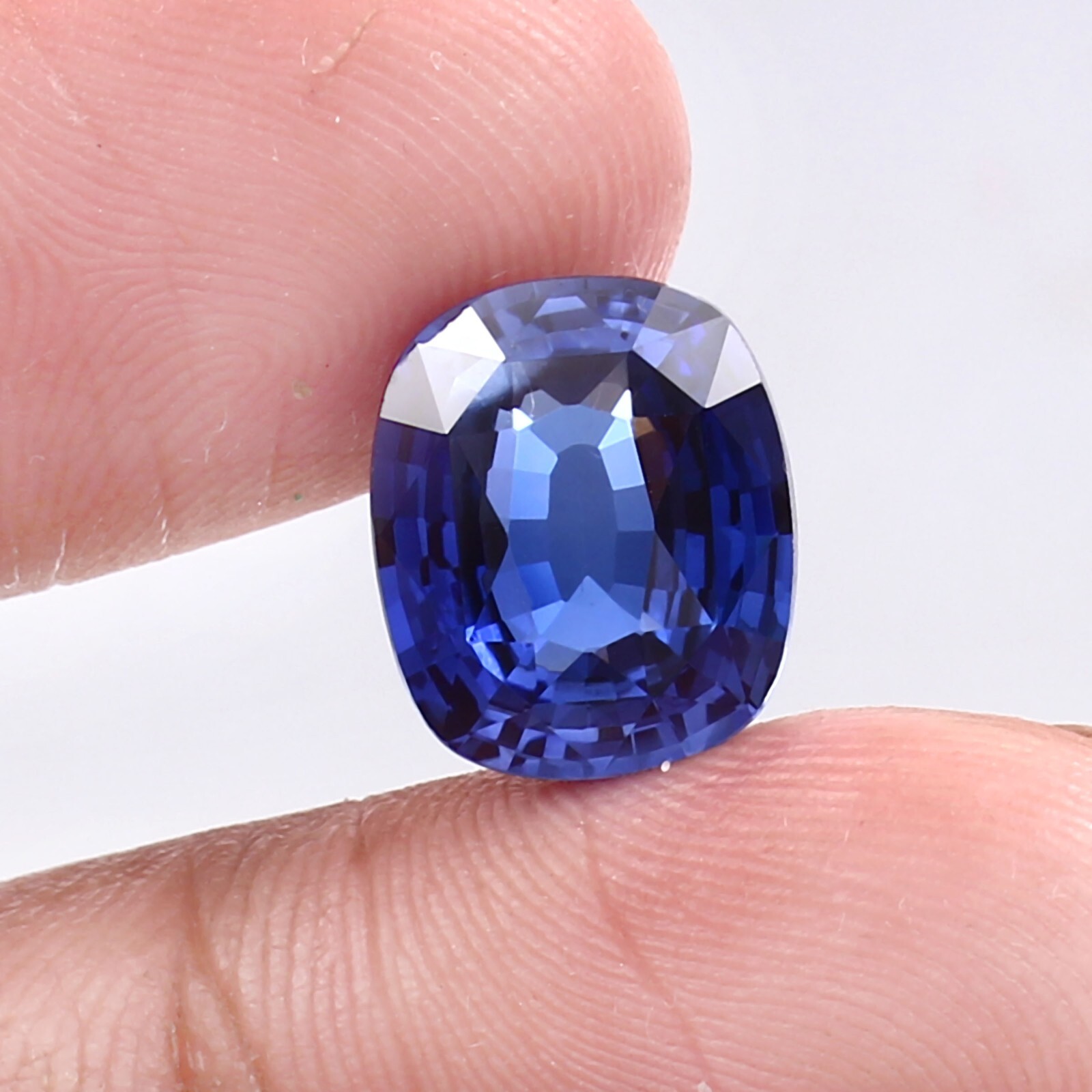 12×10 MM Natural Flawless Ceylon Royal Blue Sapphire Cushion Cut Loose Gemstone