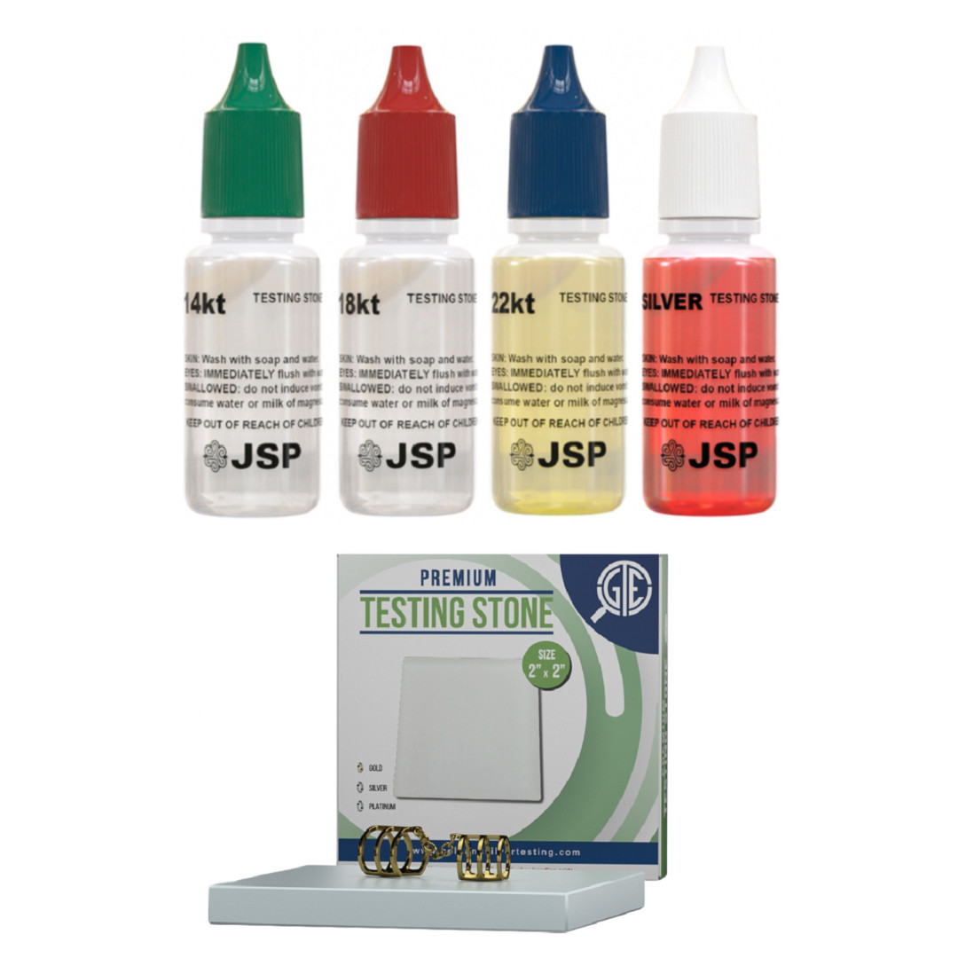 Gold Silver Jewelry Testing Acid Kit 14K 18K 22K 24 Test Kit White Stone