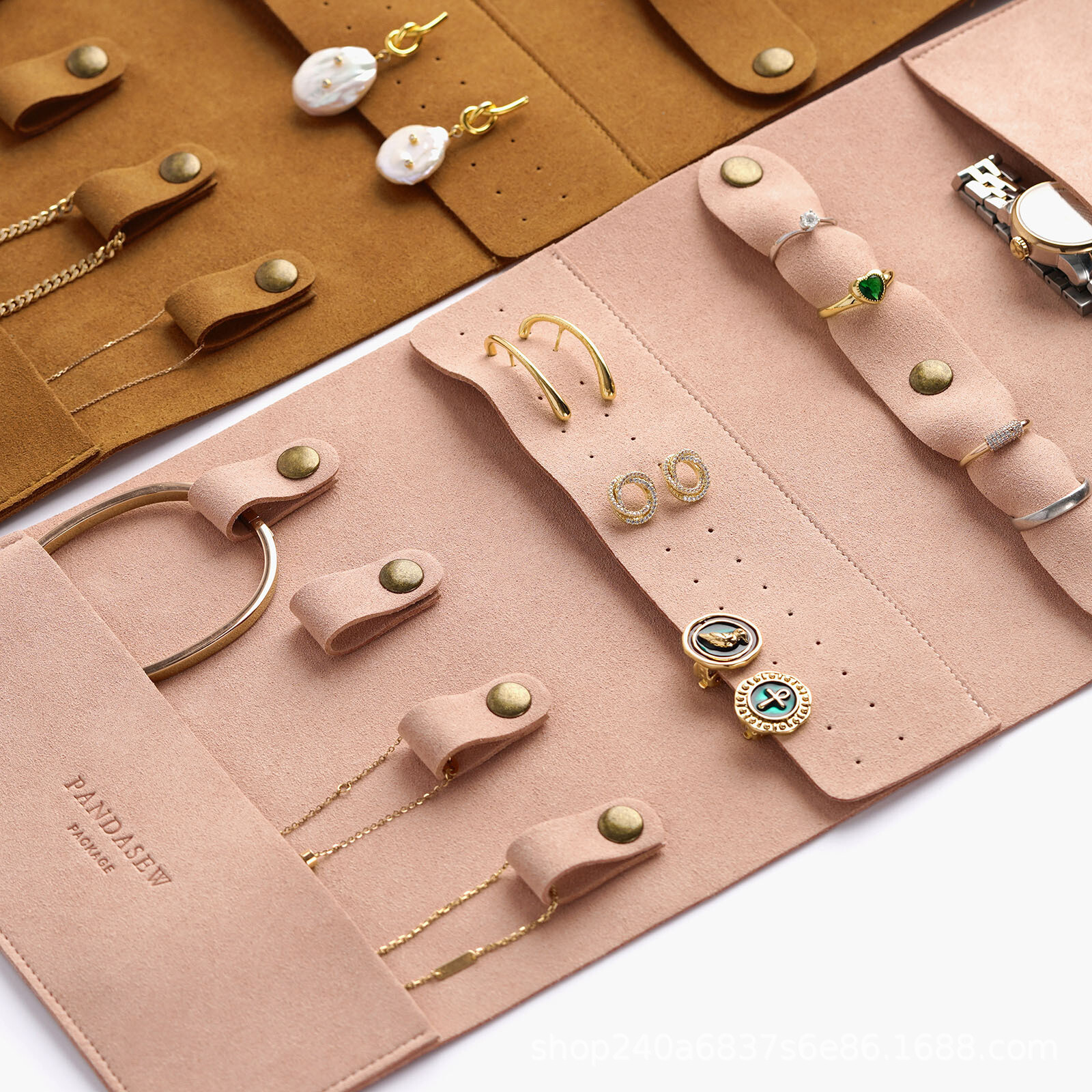 Multifunctional Jewelry Roll Organizer for Travel Earrings Necklaces Bag
