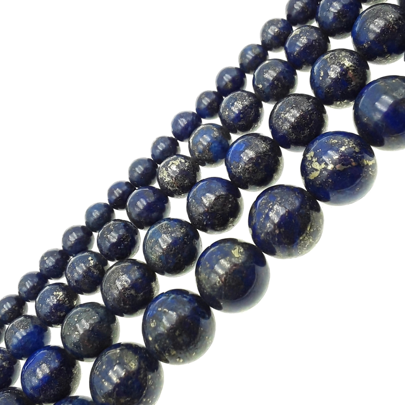 Lapis Lazuli Smooth Round Beads 6mm 8mm 10mm 12mm 15.5″ Strand