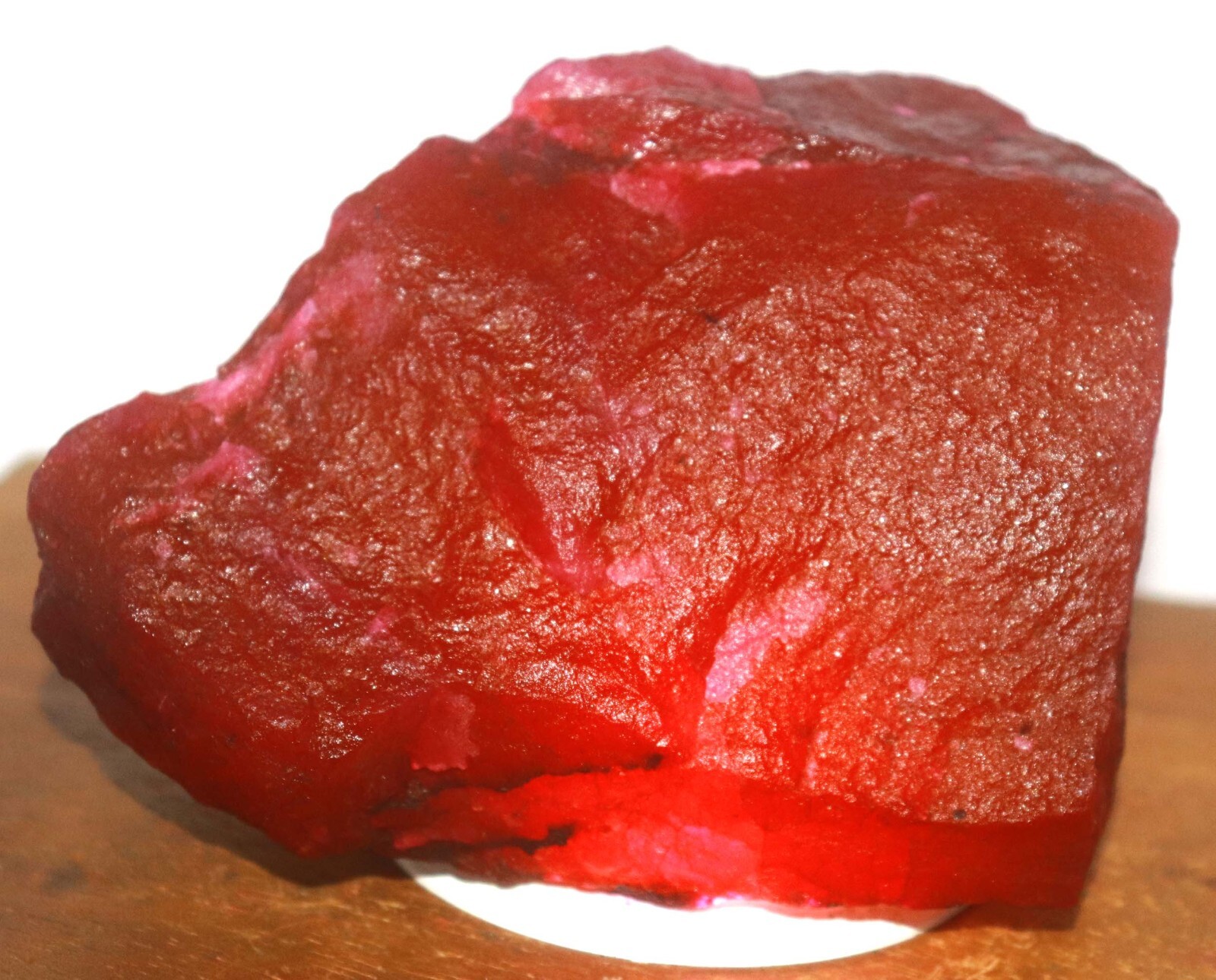 DYED 7475 Ct Certified Red Ruby (141mm100mm) African Gems Big Opaque Rough SA