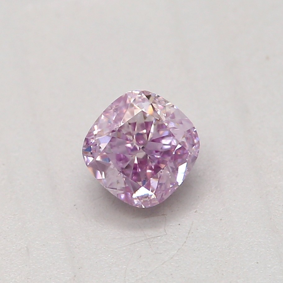 0.25 carat, Fancy Pinkish Purple, Cushion Shape, SI1 Clarity, GIA