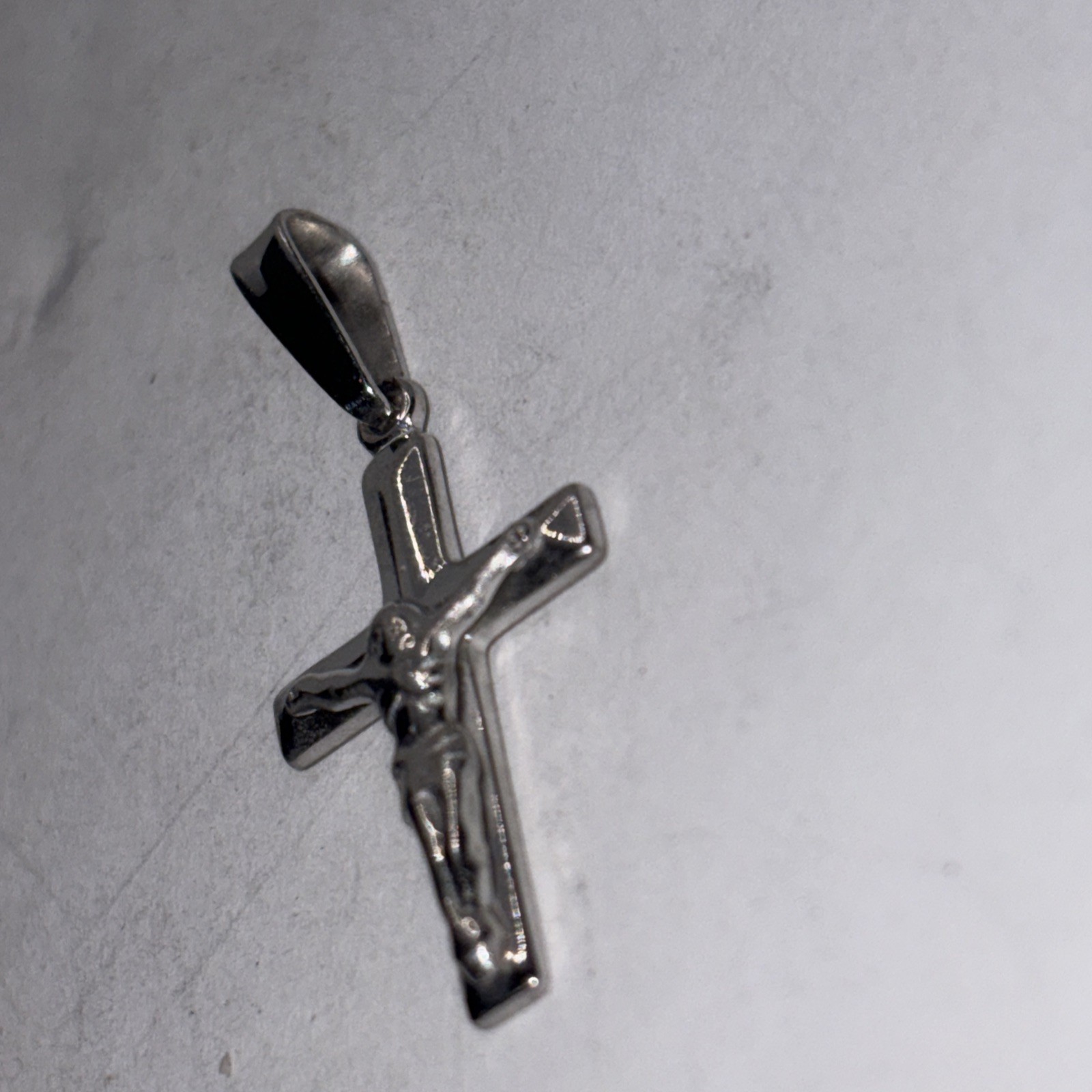 Real Solid 925 Sterling Silver Mens Cross Jesus Piece Crucifix Pendant 925