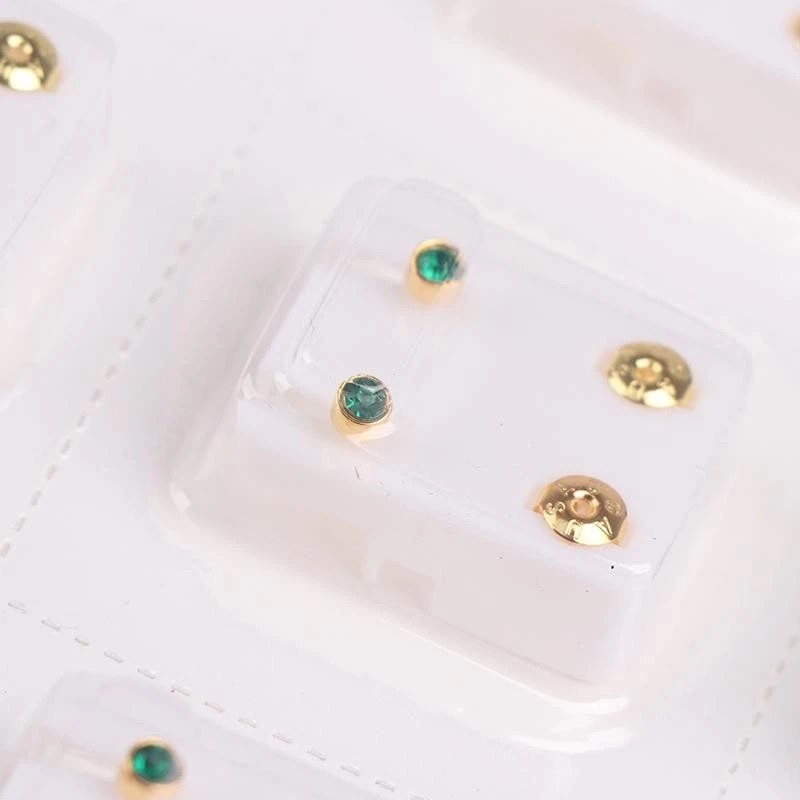 24Pcs Medical Earrings Piercing Tool Ear Stud Surgical Steel Earrings Women