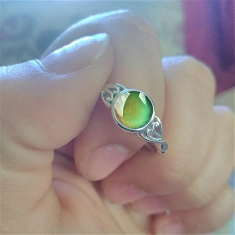 Color Changing Moon Stone Mood Ring Gift for Women