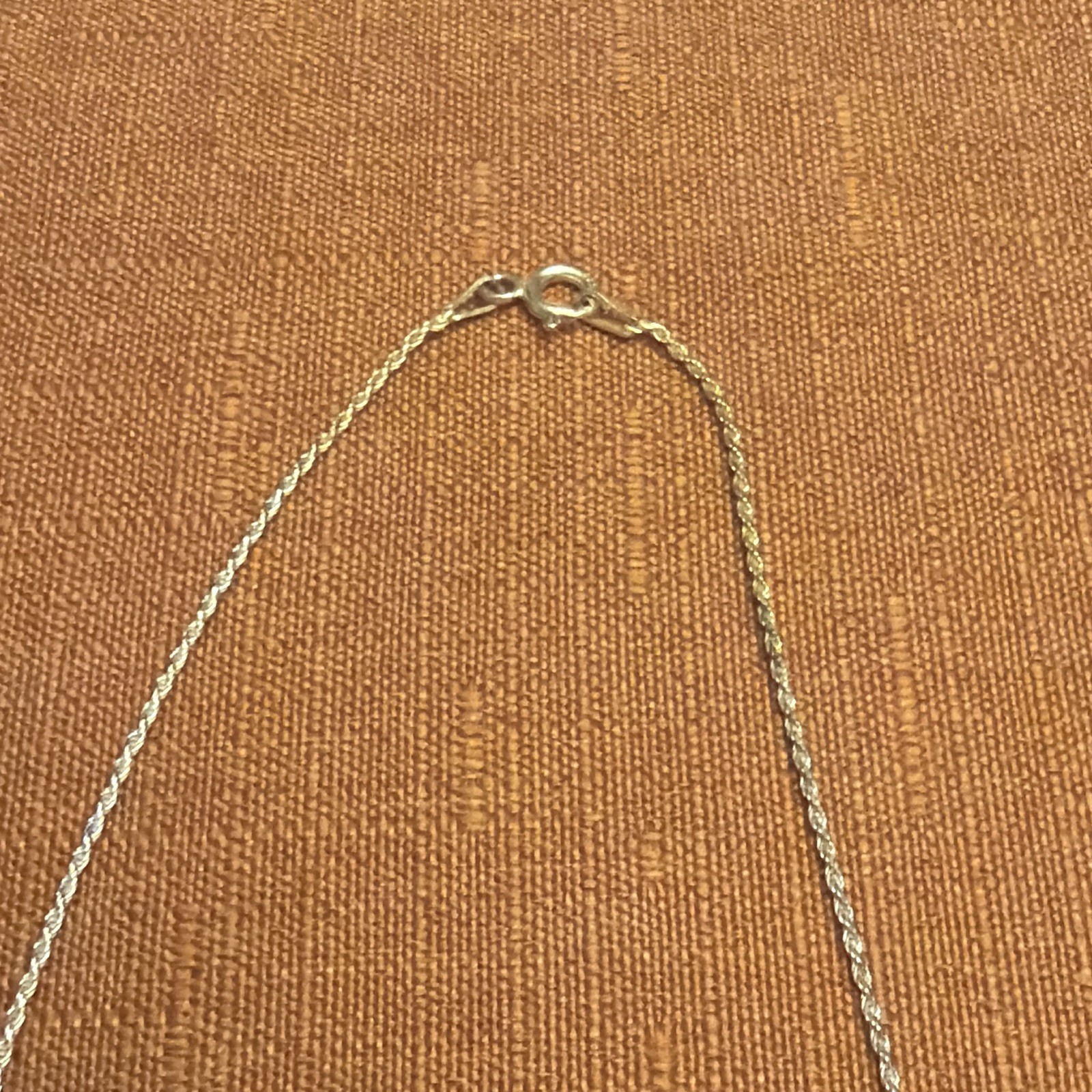 Italy 925 Sterling Silver Rope Chain Necklace, Spring Ring Closure, No Stone