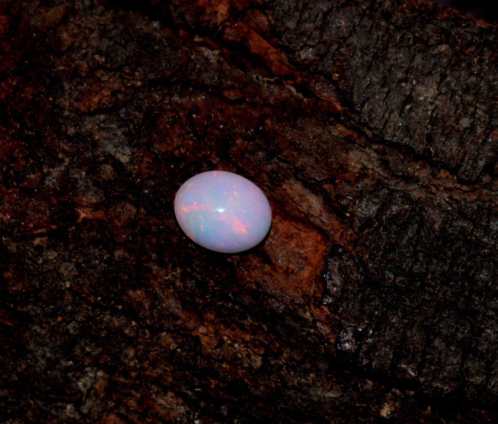 Natural Ethiopian Wello Fire Opal Cabochon Gemstone 7X9mm Loose AAA A03