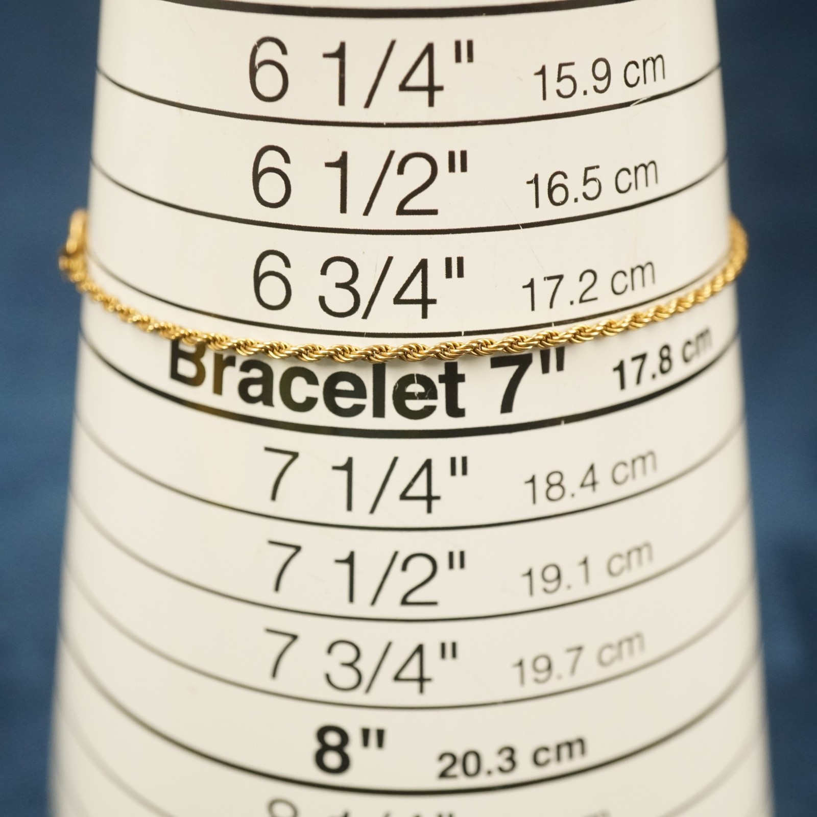 Unoaerre 14k Yellow Gold Twisted Rope Chain Bracelet- Free Shipping USA