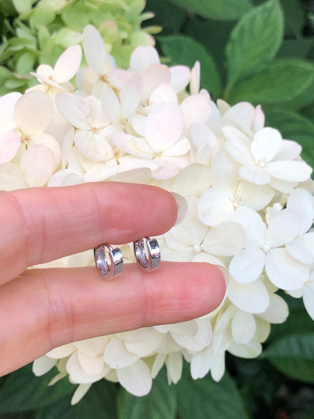 Plain Huggie Hoop Earrings 925 Sterling Silver 9×2.2mm (0.35″) VERY SMALL / TINY