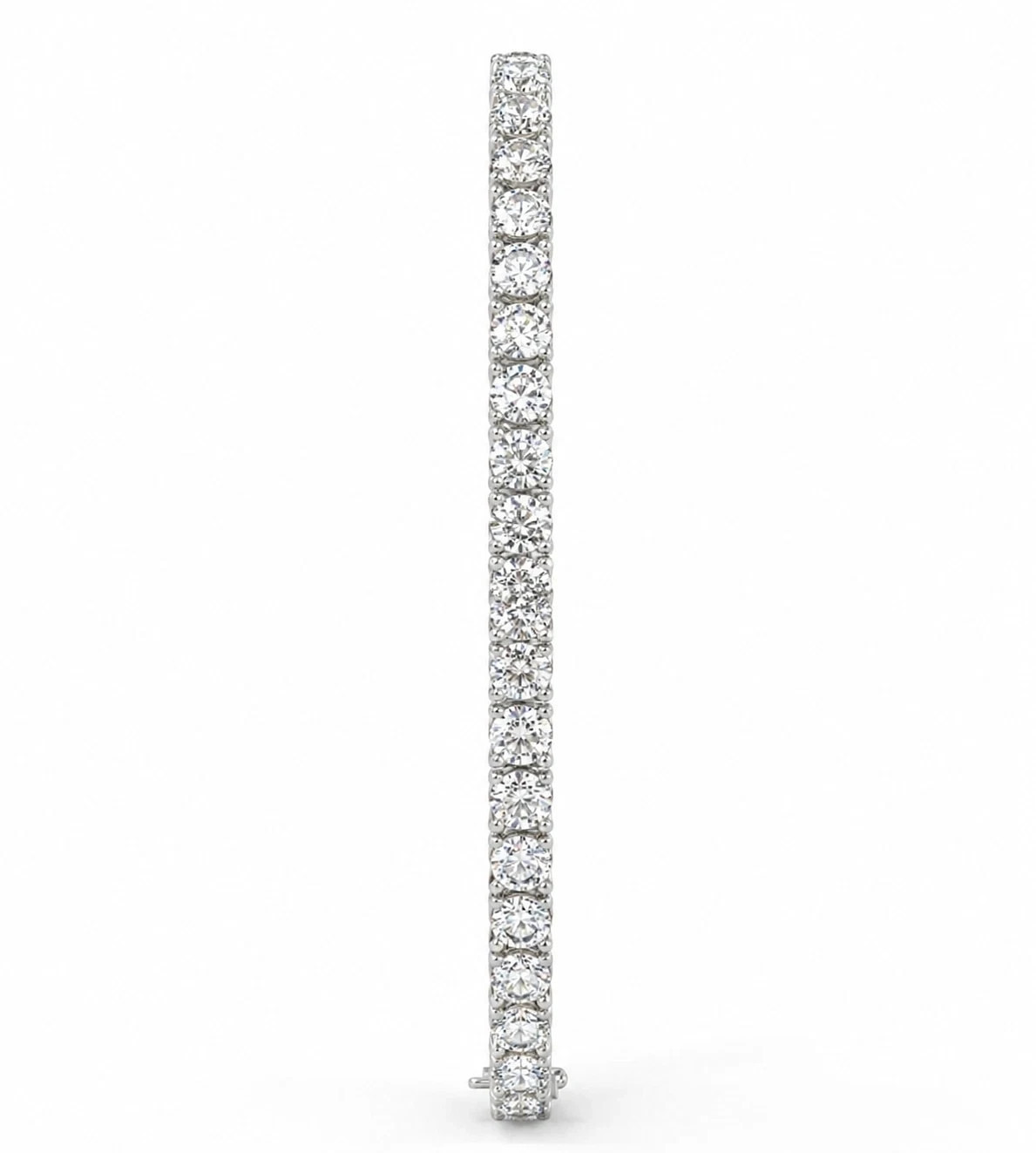 7″ Inch Long Tennis Bracelet Solid 14K White Gold 6 CT Round Brilliant Cut VVS1