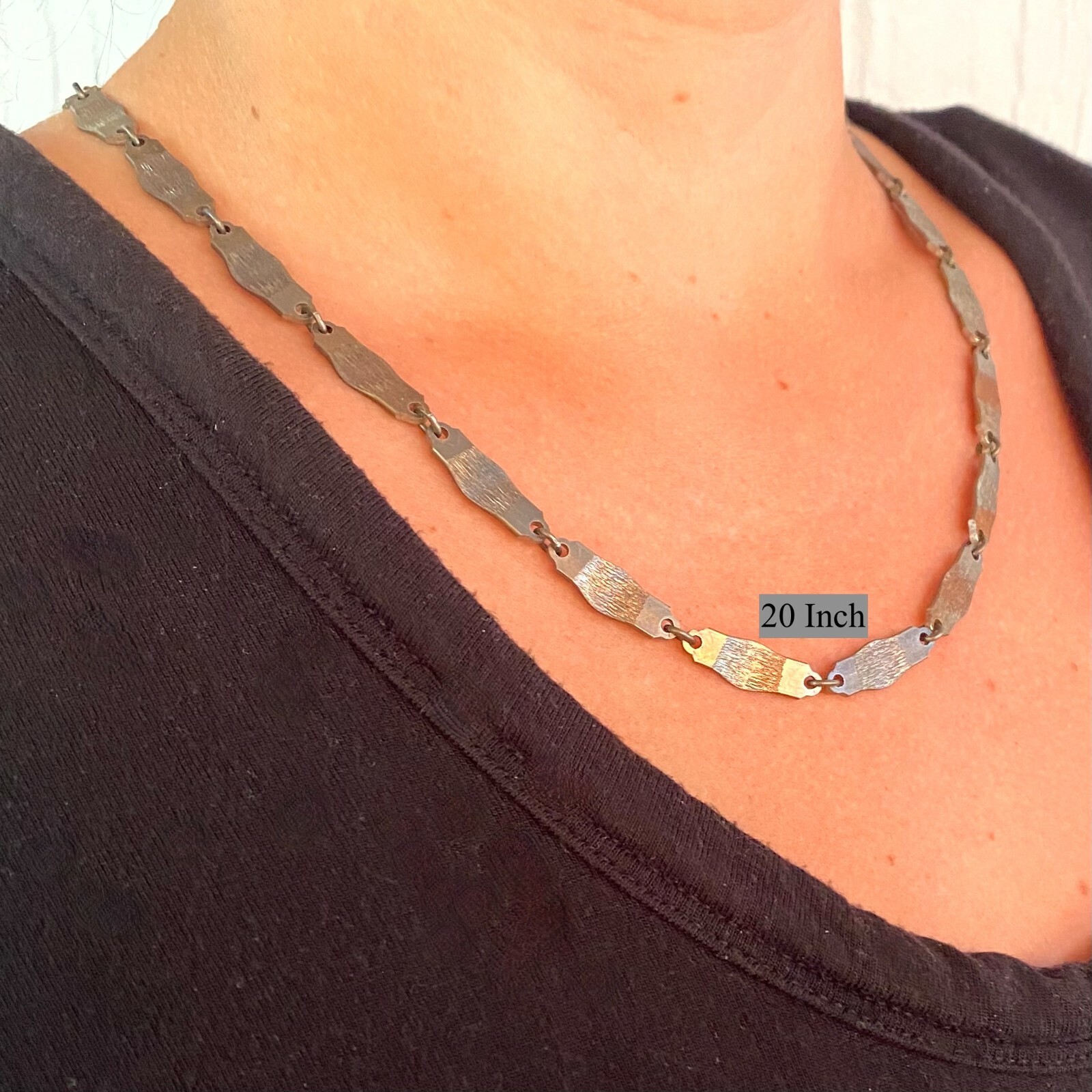 Vintage Rusty Flat Chain Necklace (Avail. In 18″, 20″, 24″, 30″, Or 36″) (FC53)