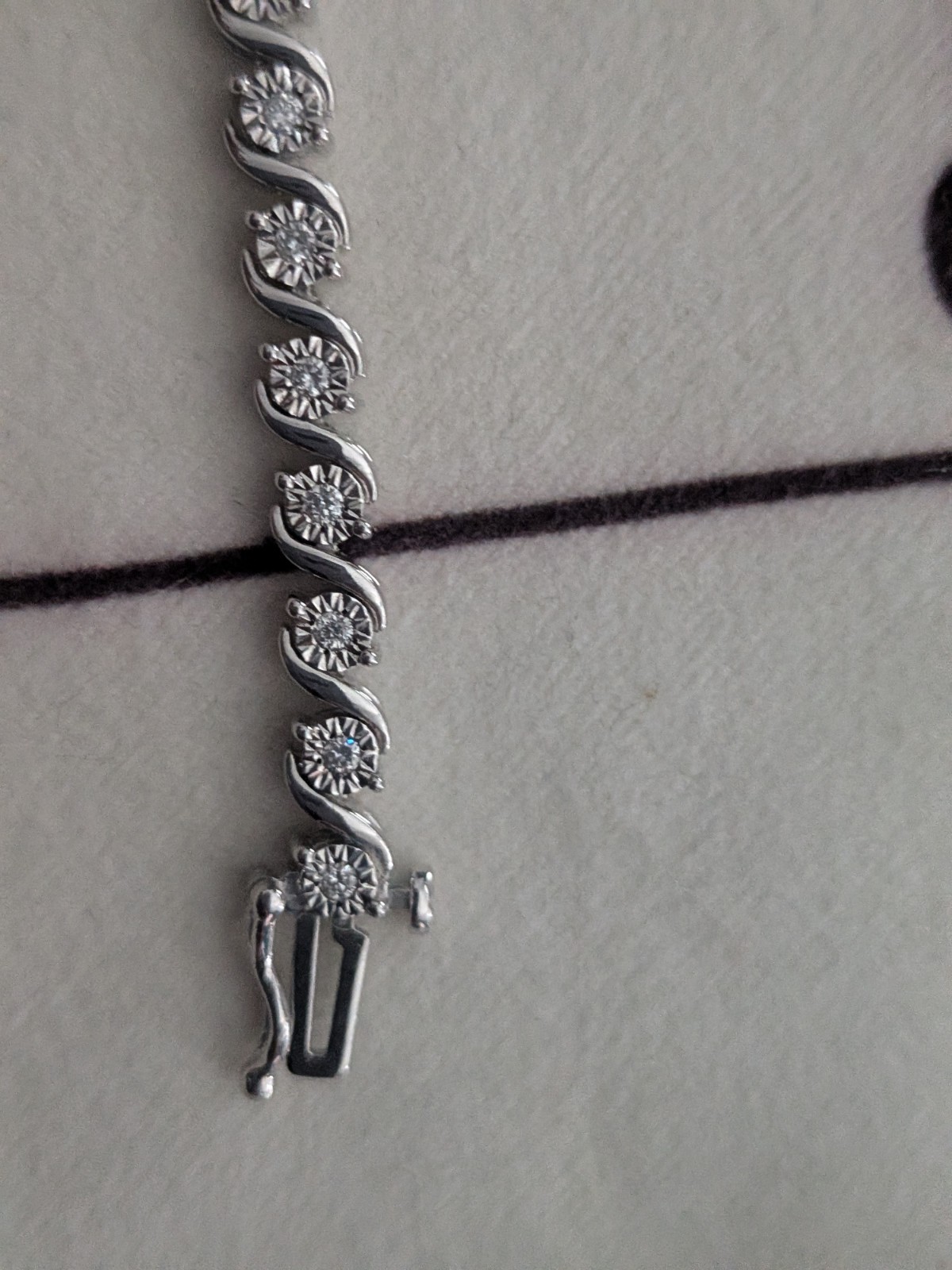 New Sterling Silver Lab Grown Diamond Tennis Bracelet 7.5″