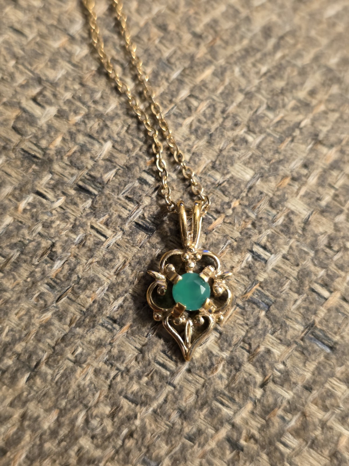 Necklace 14k Gold Filled Pendant Necklace -14k G.F. Gemstone Pendant Necklace