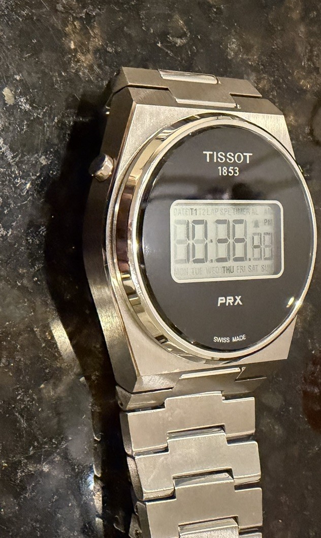Tissot PRX Quartz Digital Black Dial Men’s Watch T1374631105000 Fantastic Used