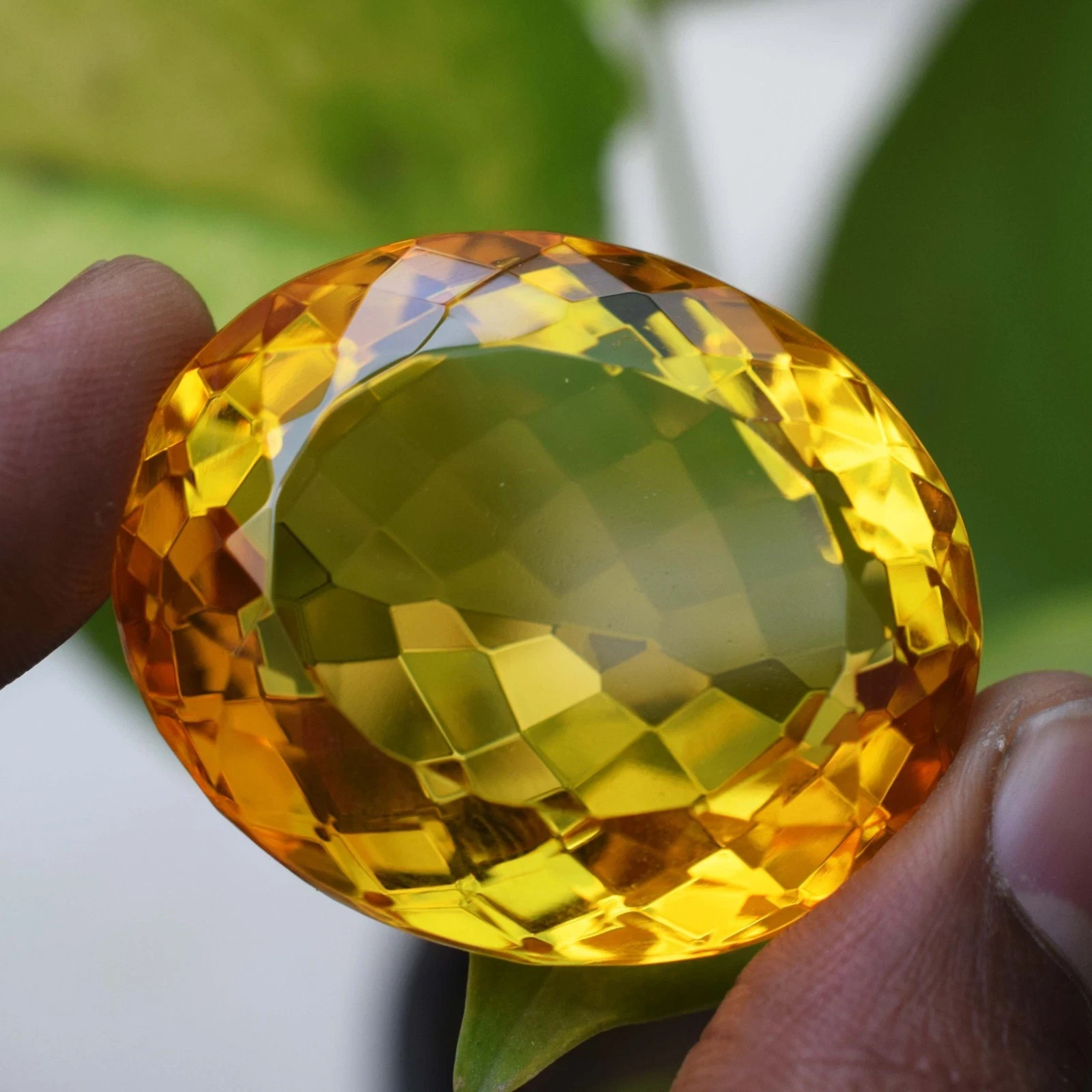 Huge 200 Ct Flawless Yellow Orange Topaz Oval Cut Certified Loose Gemstone