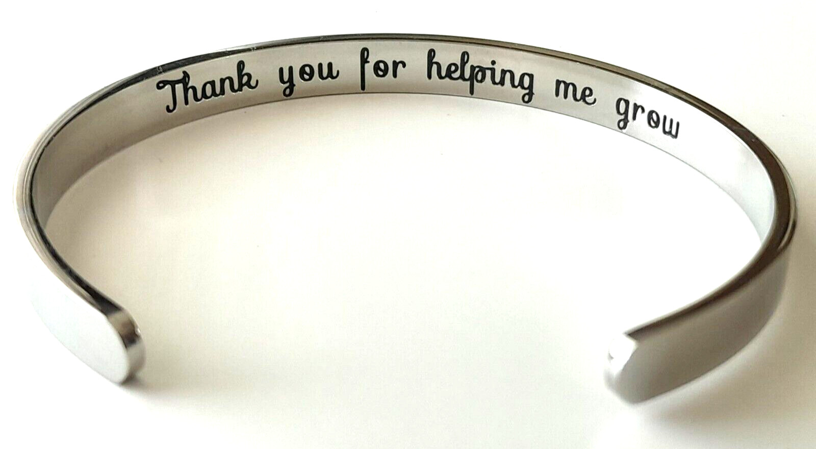 Teacher Gift Teach Love Inspire Hand Stamped Bracelet Stainless Steel Beauty