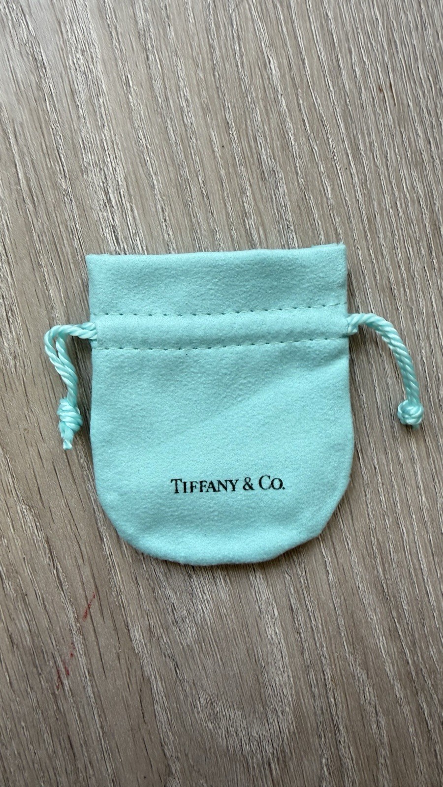 Tiffany Empty Packaging Small Blue Drawstring Closure Jewelry Pouch – New!