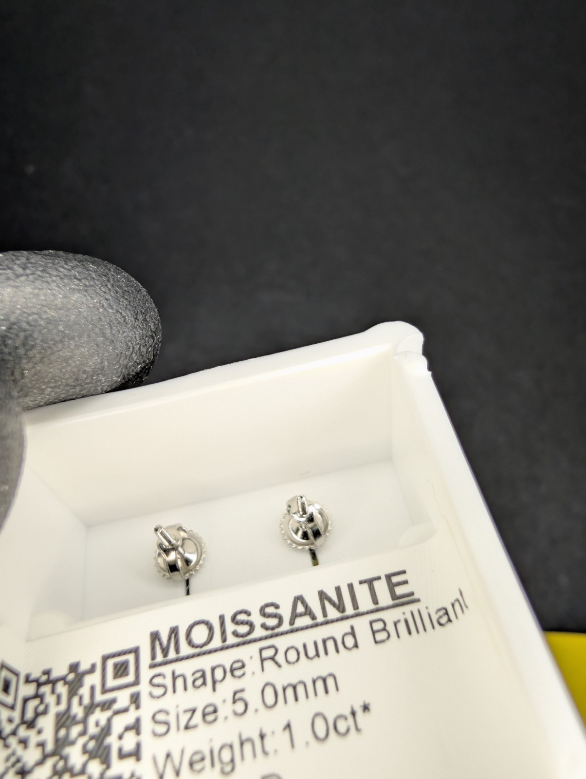 Solid 925 Silver GRA Certified Canary Yellow Moissanite w/ Halo 7.8mm Studs