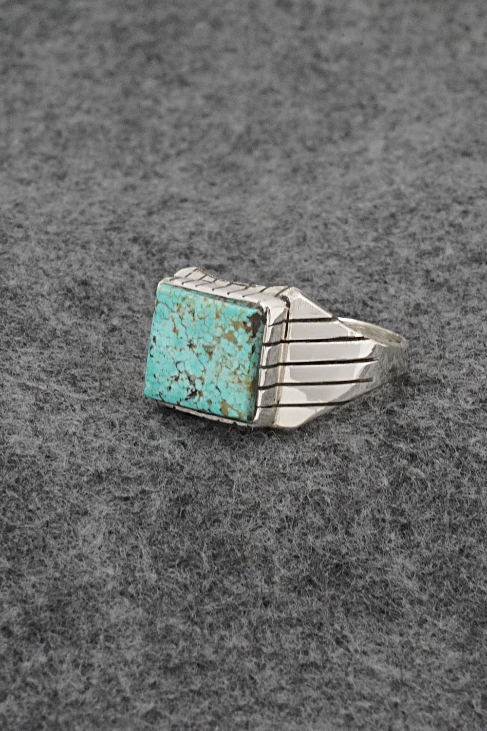 Turquoise & Sterling Silver Ring – Trevor Jack – Size 13.75