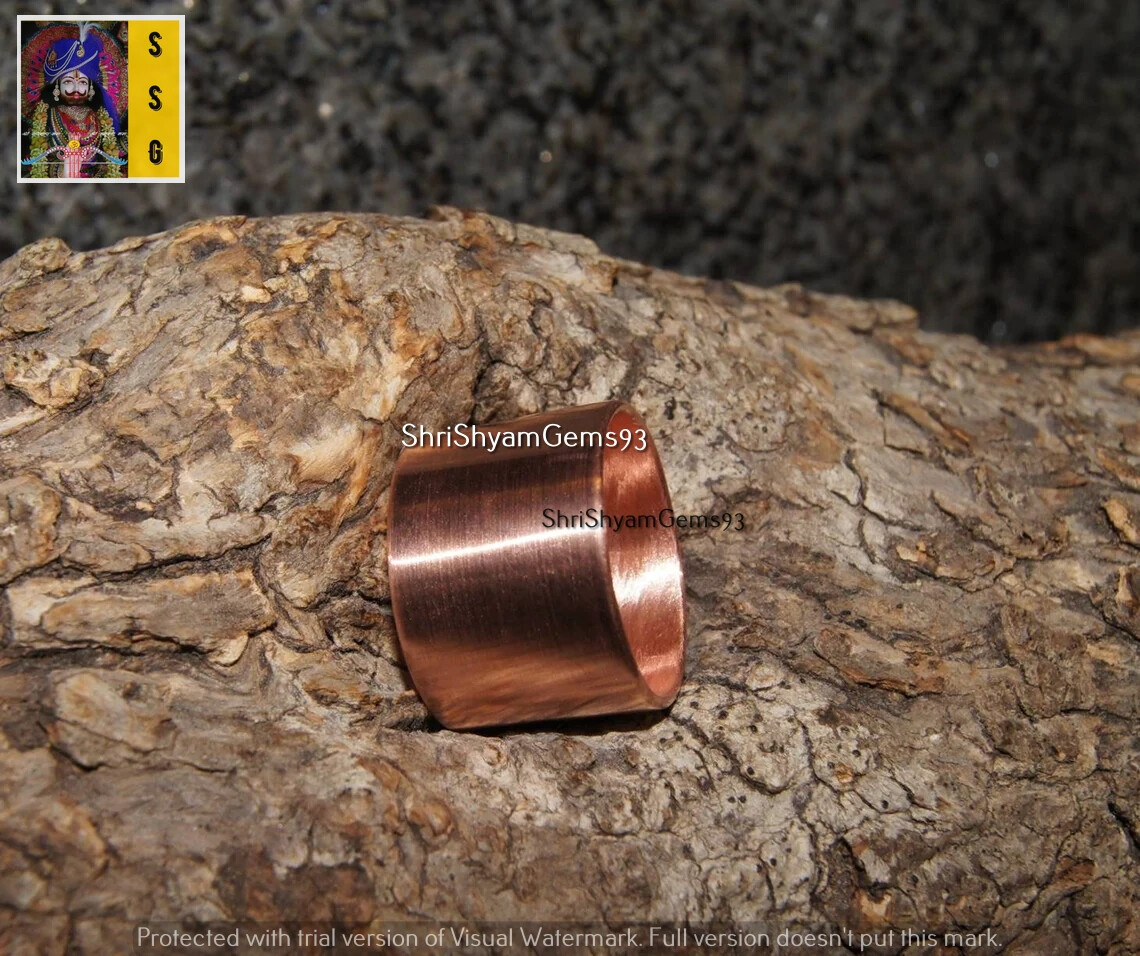 Pure Copper Ring Copper Wide Band Ring Solid Copper Ring Women & Men’s Ring