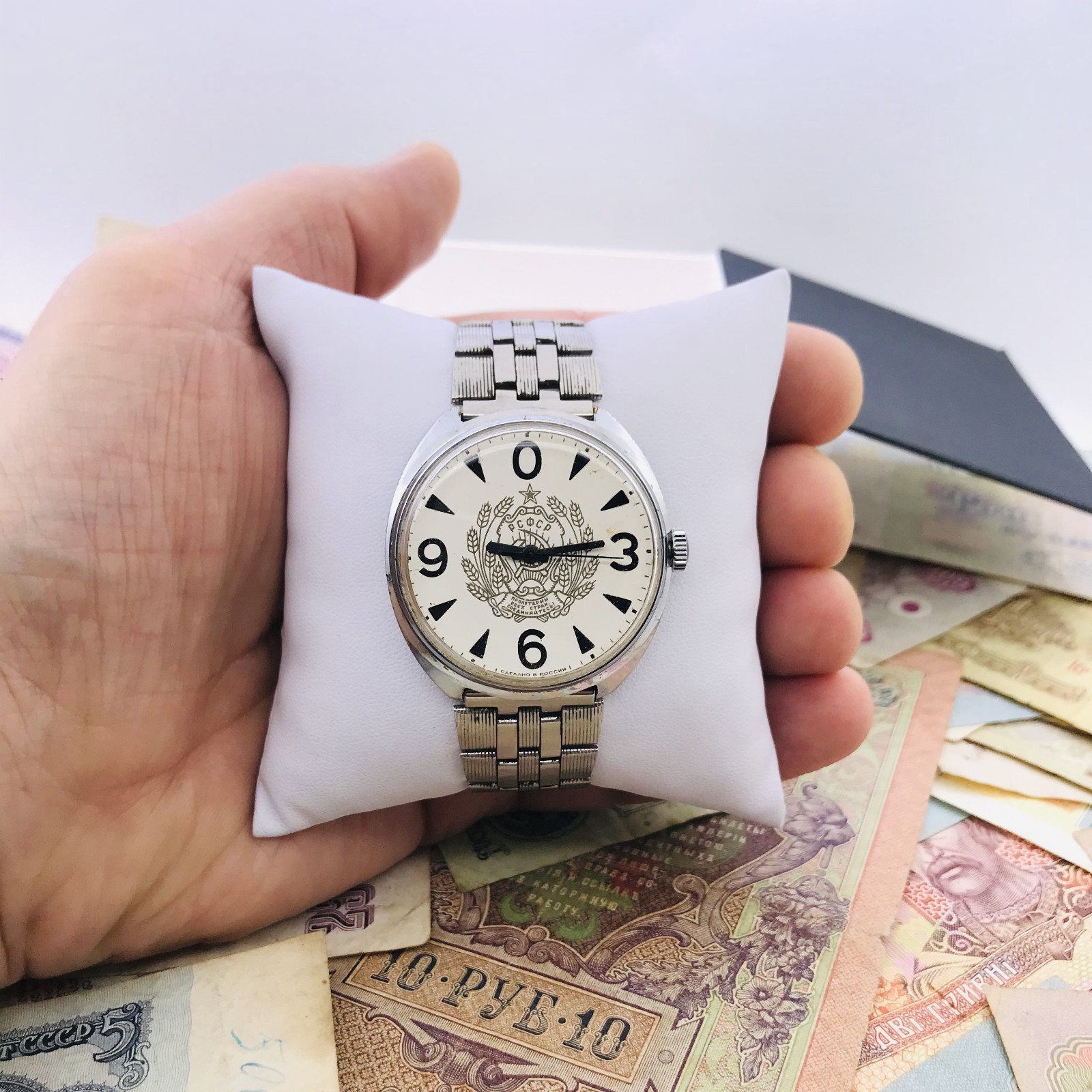 0️⃣ Rare Raketa Big Zero USSR Coat of Arms Soviet Watch 2609 USSR Service 🛠